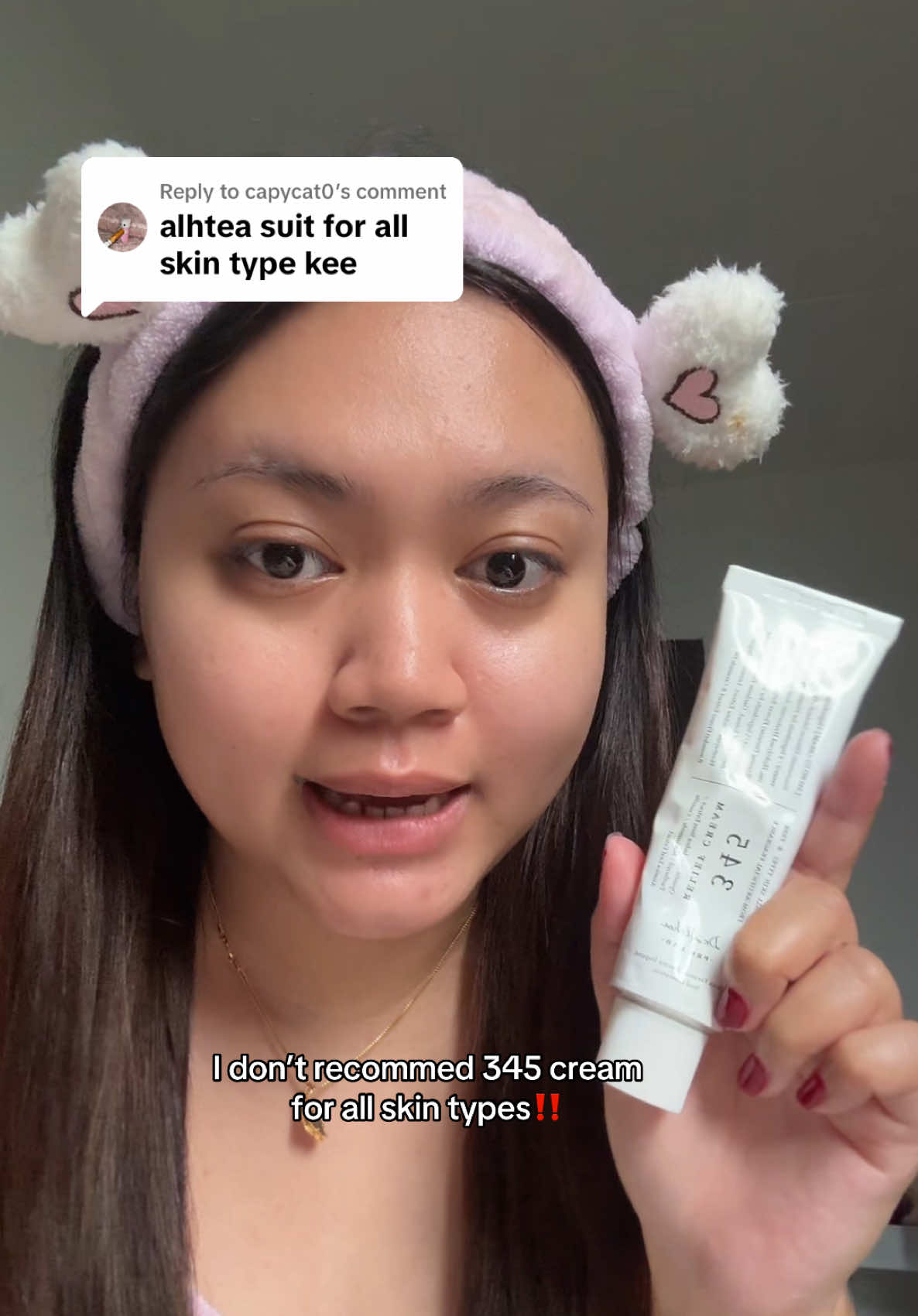 Replying to @capycat0 Dr. Althea 345 cream is better for normal/oily and combi skin. Kalau kering can use their 147 cream or Purito centella🫶🏻  #skincarereview #koreanskincare #acnefighter #345cream #dralthea #purito #puritocentellarecoverycream #racunskincare 