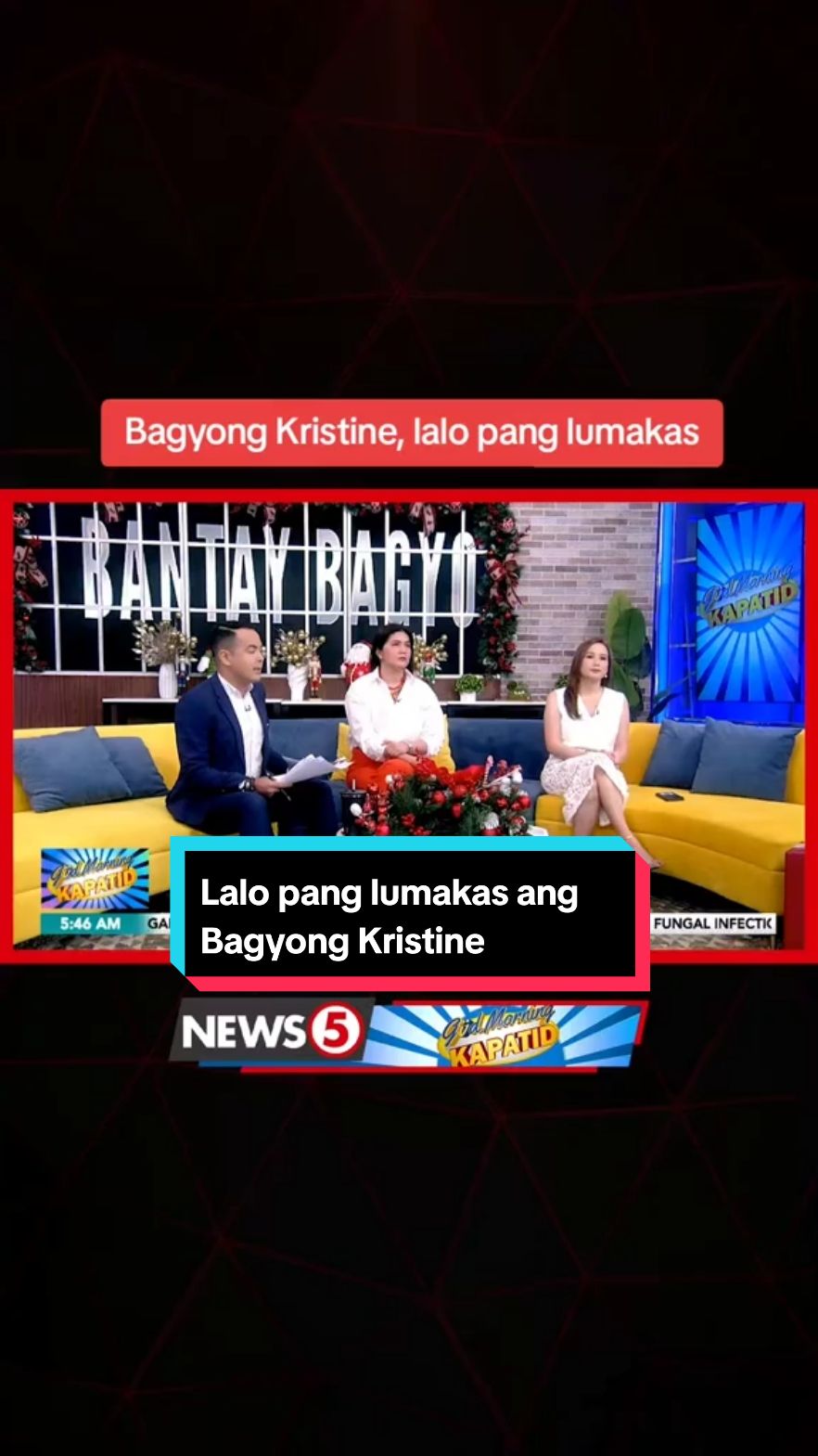 #GuMKPasadaBalita | Lalo pang lumakas ang Bagyong #KristinePH bago mag-landfall ngayong linggo. Para sa update, nakapanayam ng #News5 si PAGASA weather specialist Benison Estareja. #GudMorningKapatid #News5