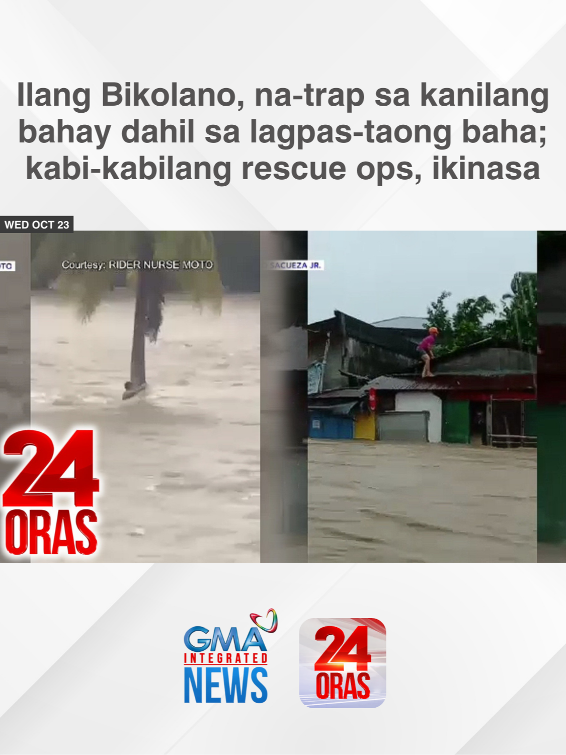 Lumakas pa lalo ang Bagyong #KristinePH na inaasahang magla-landfall sa Isabela ano mang oras mula ngayon. Dahil d’yan may mga lugar nang isinailalim sa Signal No. 3. Ang Bicol Region na isa sa nakaranas ng hagupit ng bagyo, nalubog sa katakot-takot na lagpas-taong tubig. Tatlo na ang naitatalang nasawi pero pinangangambahang dumami pa yan dahil sa dami ng na-trap sa baha sa iba’t ibang panig ng bansa. | 24 Oras #BreakingNewsPH #GMAIntegratedNews #24Oras