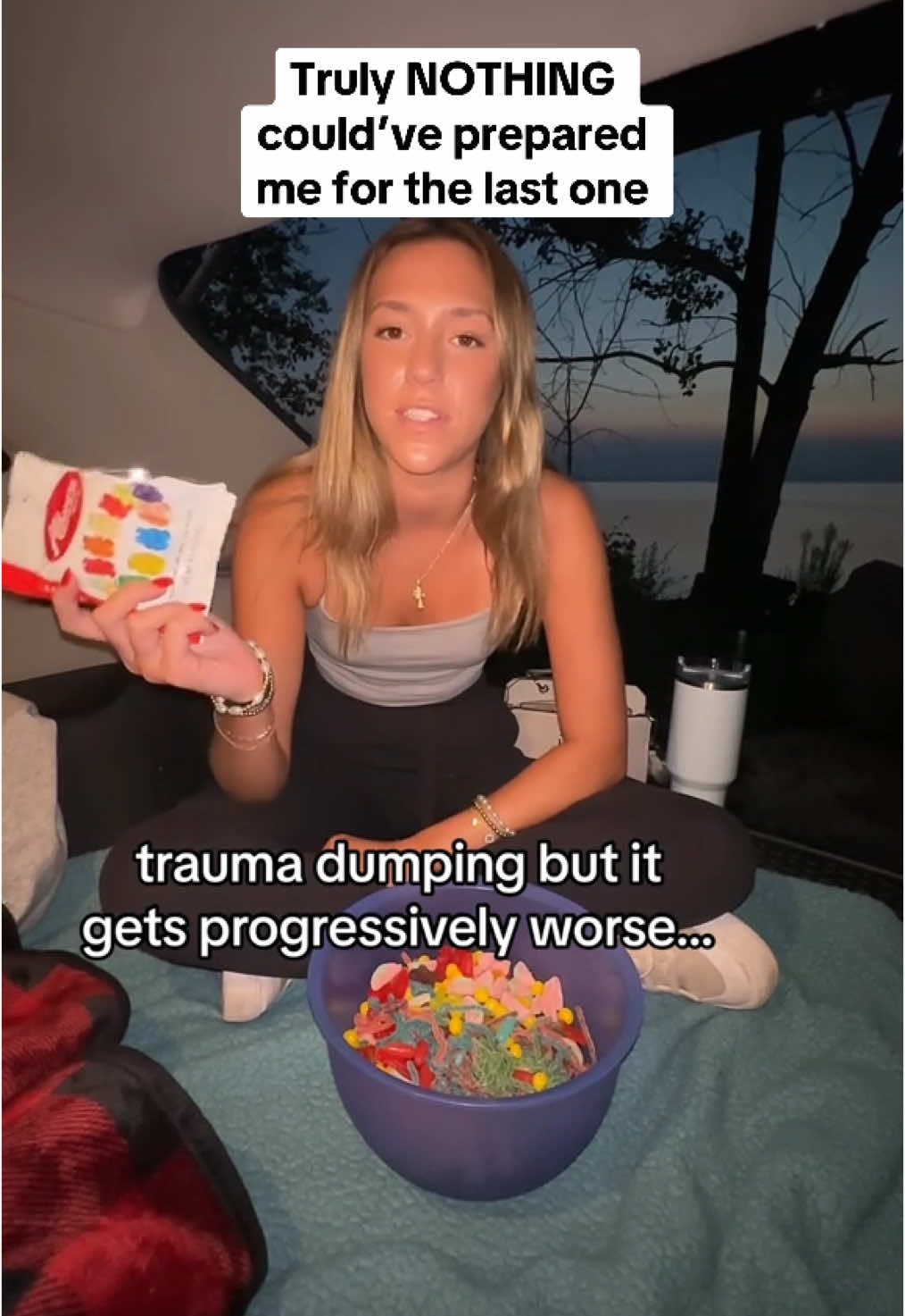 Never skip a candy salad trauma dump  #candysalad #trauma #challenge  📽️ @_isabellanaze 