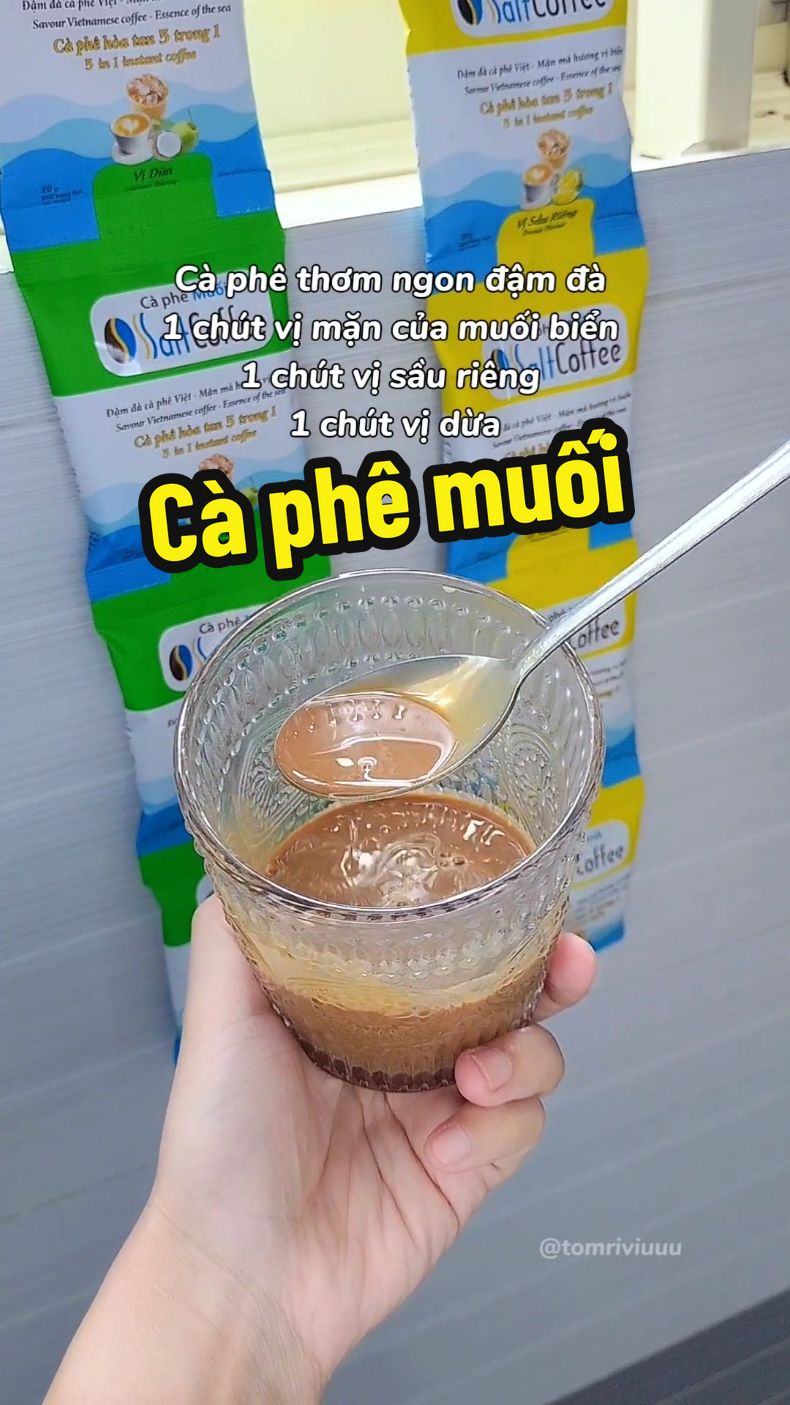 Cà phê muối vị dừa và sầu riêng  #caphe #caphesaurieng #viral #thinhhanh #xuhuongtiktok 
