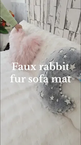 Faux rabbit fur sofa mat #Home #uk #trending #share #fyp 