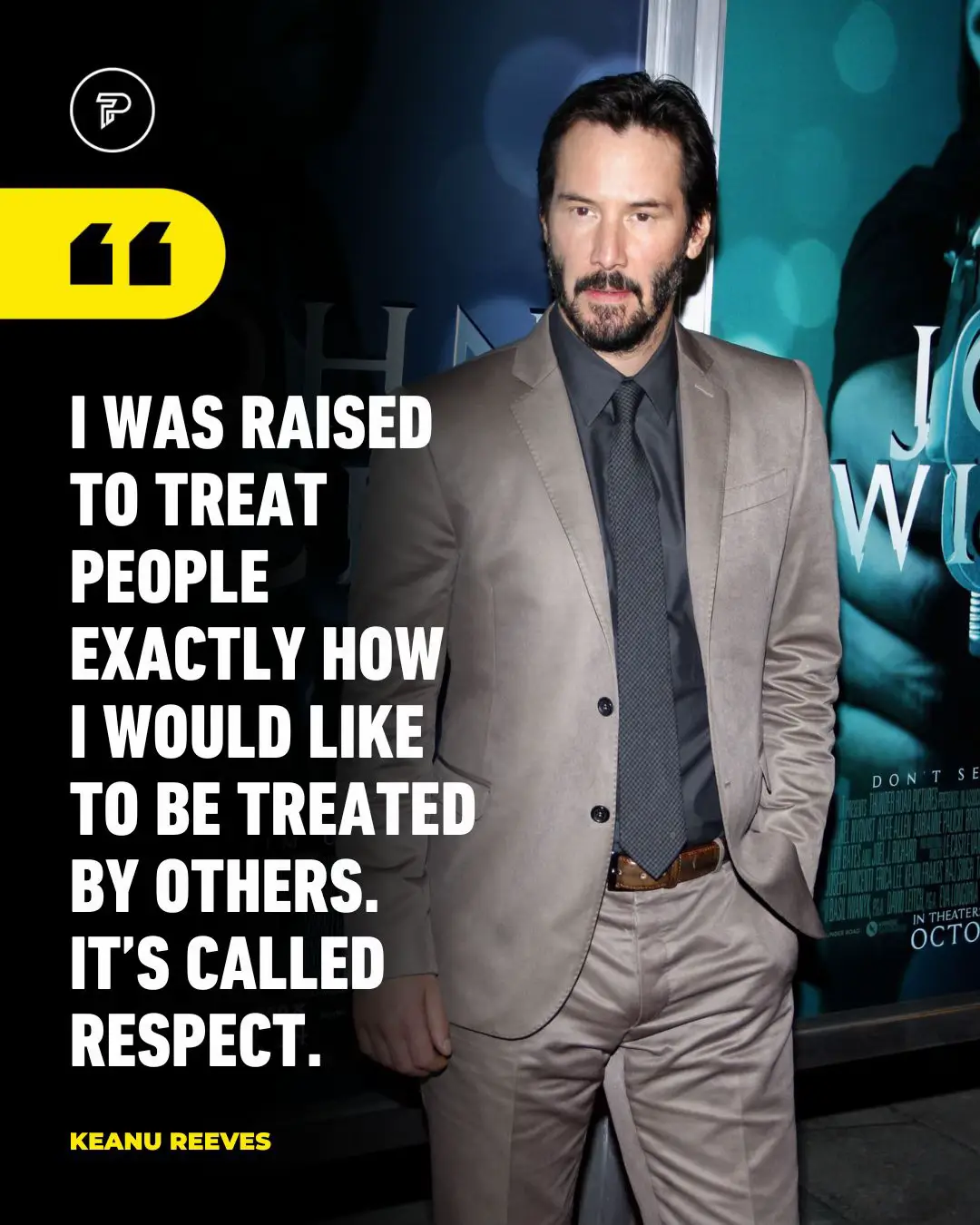Wise words from Keanu Reeves on treating others with respect. ❤️ #Pubity 