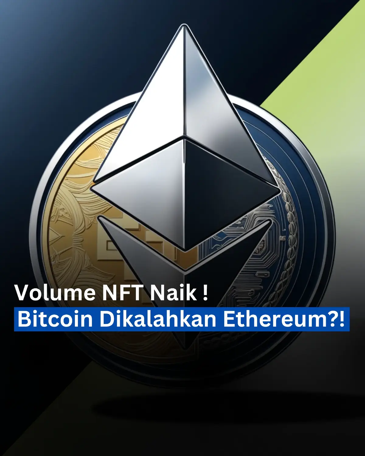 Ethereum sempat kalahkan sales bitcoin dalam 7 hari terakhir akibat volume NFT yang meningkat 📈 #crypto #ethereum #bitcoin 