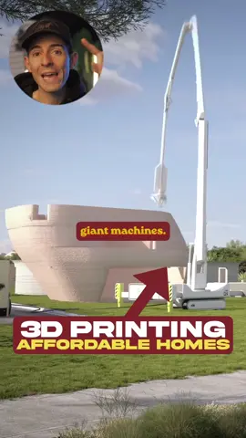 Would you pay $99,000 for a home if it was 3D printed? #Tech #techtok #homedesign #realestate #architect #interiordesign #3dprinting #robot 