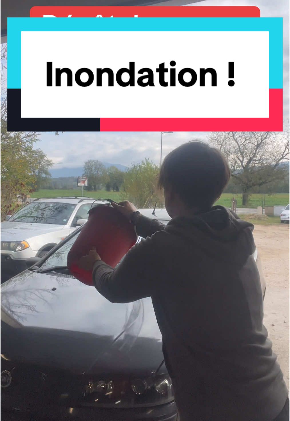 Inondation dans cette voiture,tout ça a cause des feuilles.Attention quand vous avez l’habitude de vous garer sois des arbres #eau #inondation #feuille #arbre #bouche #girlpower #garage #partage #pourtoi 