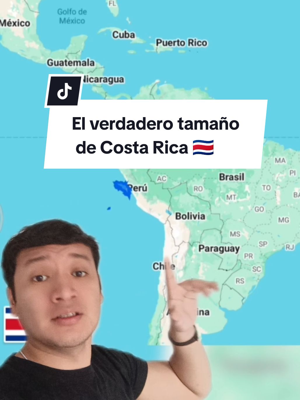 El verdadero tamaño de Costa Rica en el mapa  #costarica    #mapas #geografia #argentina #bolivia #brasil #chile #colombia #costarica🇨🇷  #cuba #ecuador #elsalvador #guatemala #honduras #méxico #nicaragua #panamá #paraguay #perú #puertorico #repúblicadominicana #uruguay #venezuela