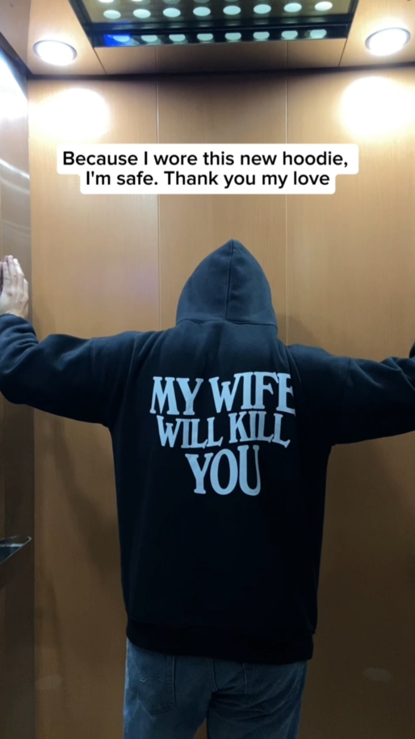 Thank you for the armor you gave me 😊🥰 #wife #husband #wifehusband #coupleshirt #mywifewillkyou #funny #hoodies #hoodieseason #couple #funnyvideo #husbandwife #giftideas #giftforhusband #giftforhim 