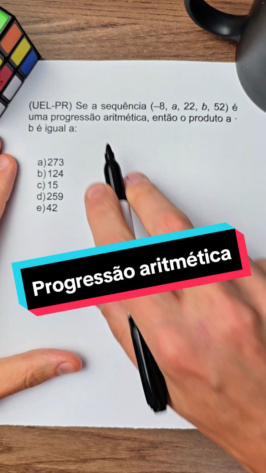 Progressão aritmética #matematica 