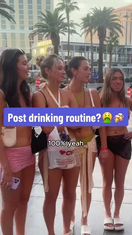 What do you do to feel better the day after drinking? 💦 🍺 #Cheers #CheersRestore #drinktok #lasvegas #vegas #streetinterview 