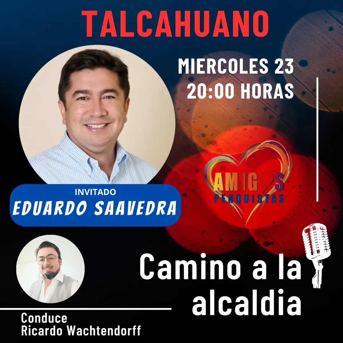 Hoy miércoles, a las 21.30 horas, conversaremos con el candidato a la alcaldía de Talcahuano Eduardo Saavedra @edusaavedrabustos Todas las propuestas de uno de los candidatos más fuertes al sillón alcaldicio. ENTREVISTA POR TODAS LAS PLATAFORMAS DE AMIGOS PENQUISTAS  No te lo pierdas!!