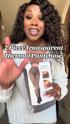 2 Piece Transparent Thermal Pantyhose! Definitely worth all the hype! #chicme #pantyhose #tiktokshopfinds #leggings #tights #stockings #fallfashiontrends 