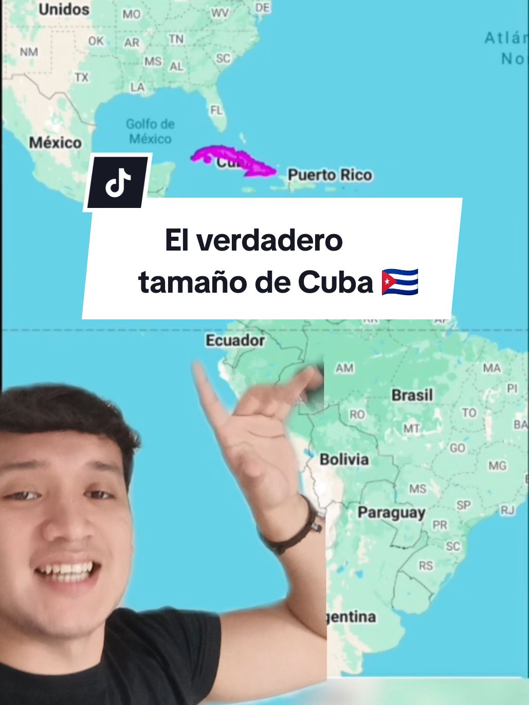 El verdadero tamaño de Cuba en el mapa #mapa #geografia  #banderas  #cuba🇨🇺  #argentina #bolivia #brasil #chile #colombia #costarica #cuba #ecuador #elsalvador #guatemala #honduras #méxico #nicaragua #panamá #paraguay #perú #puertorico #repúblicadominicana #uruguay #venezuela