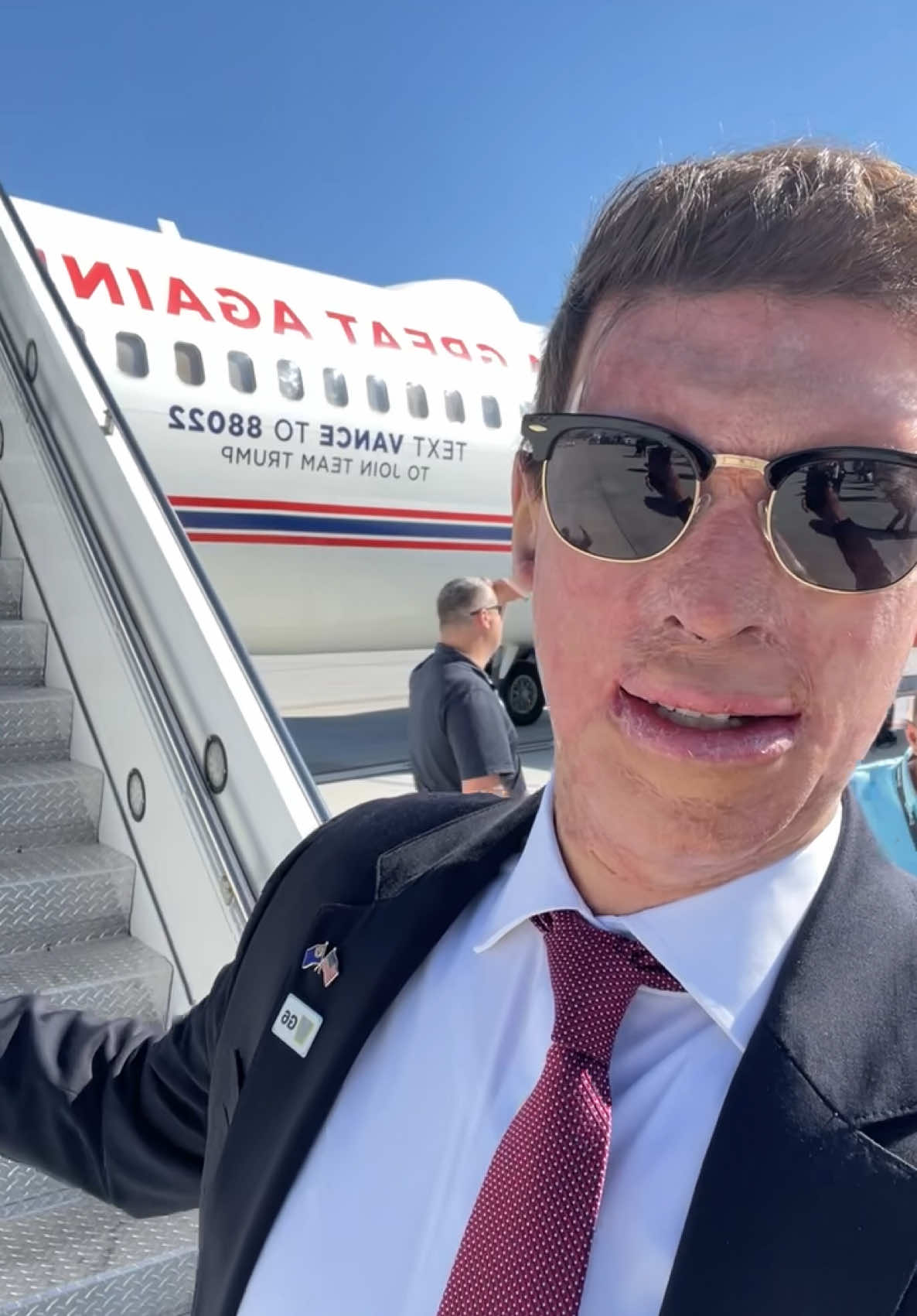 Hopping on the #MAGA plane from Las Vegas to Reno, for a rally with our next Vice President JD Vance!  #nevada #nvsen #americafirst #trump #vance 