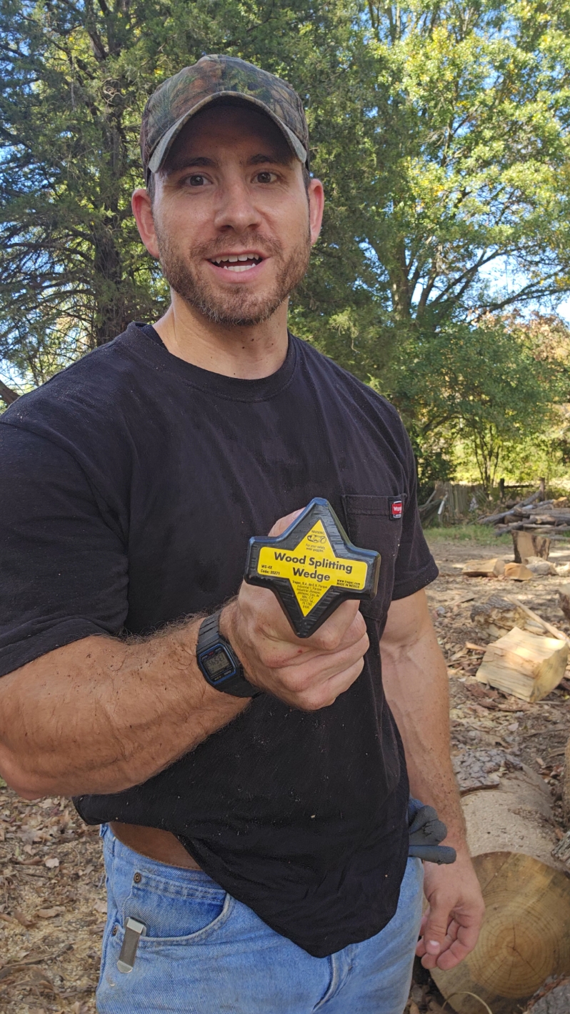 new tool to add to the mix #woodsplitting #farm #muscle #bodybuilder 