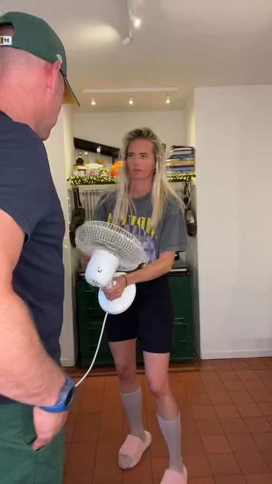 Found this beauty in the drafts… That fan was outstanding🤣🤣 @Amy-Jo Simpson #dance #husbandwife #funnyvideo #dancingslippers 