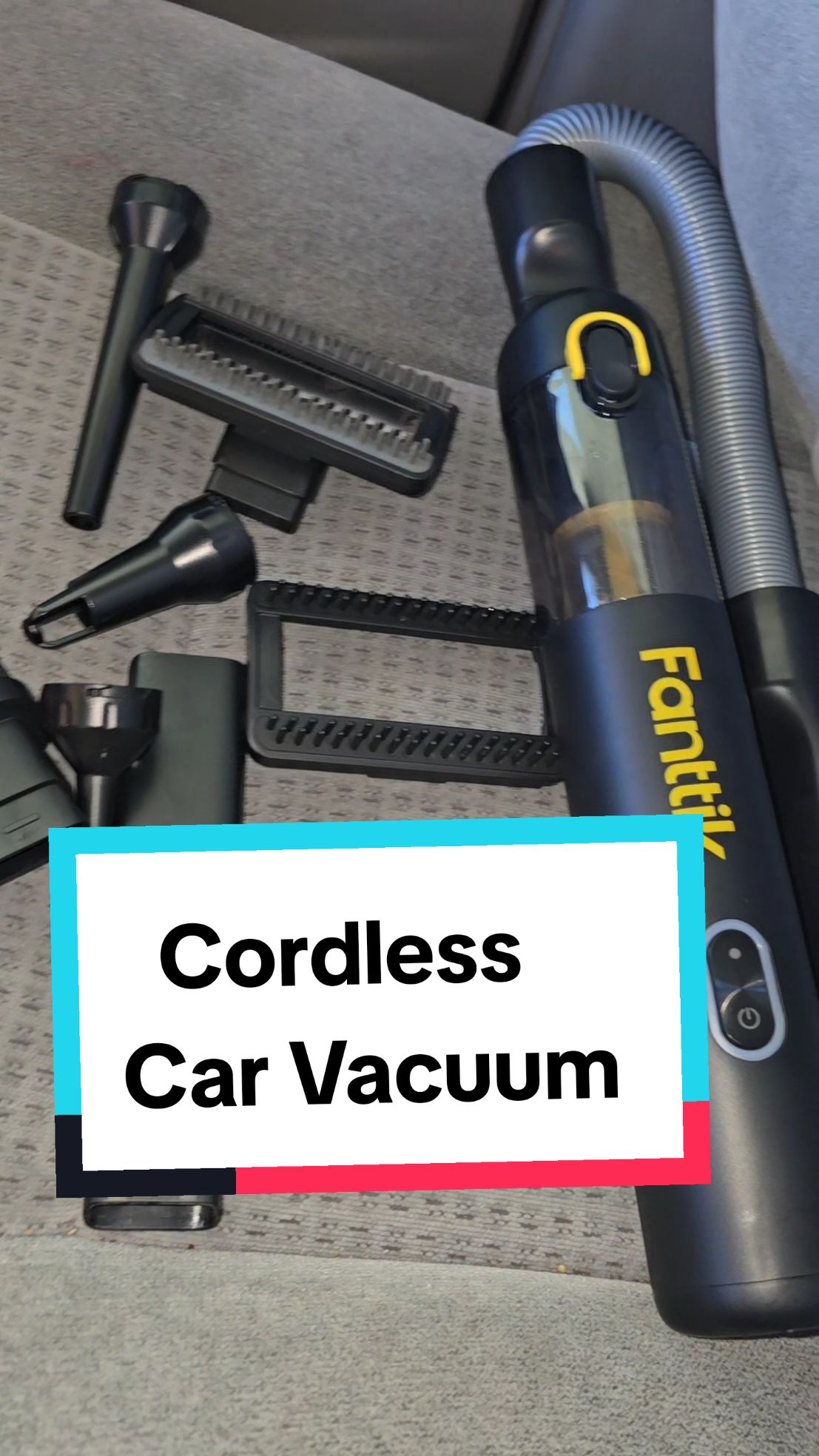 This cordless car vacuum makes it a lot easier to keep your car clean. It's a lot better than going to the car wash to vacuum your car. This is one of the best deals I've seen on tiktok #carvacuum #cordlesscarvacuum