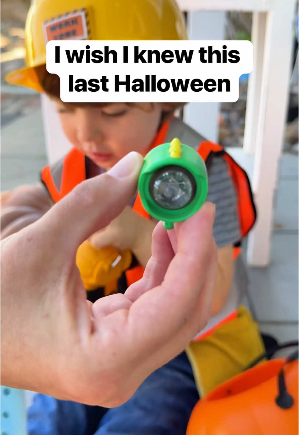 Use shoe lights to see better while trick or treating #crocs #halloween #trickortreating #mom 