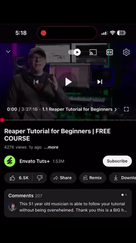 VO journey! Nels sold me on finally downloading Reaper as a DAW software for voiceover editing. I found a tutorial for bginners if anyone wants to watch and learn as well. Thats the titoe of the video on Youtube #voiceover #voiceoverforbeginners #daw #Reaper #voediting #vojourney 