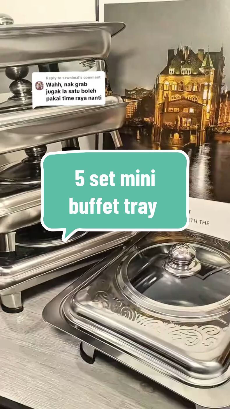 Replying to @szwnimzl 5 set mini buffet tray dengan harga promosi bawah RM33 sahaja. #setbuffet #setbuffetmurah #buffettrayviral 