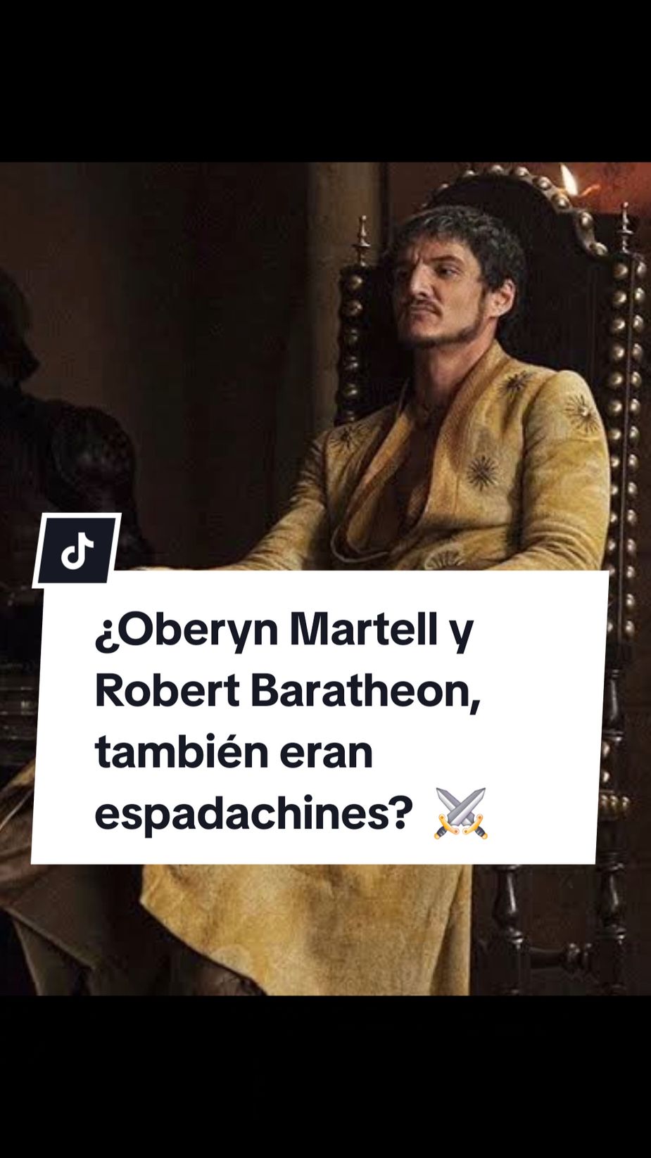 Respuesta a @jesus.alejandro.m75 ¿Oberyn Martell y Robert Baratheon, también eran espadachines?  #robertbaratheon #oberynmartell #caballeros #knights #maestrealex #juegodetronos #gameofthrones #houseofthedragon #lacasadeldragón #canciondehieloyfuego #mundodehieloyfuego #georgerrmartin 