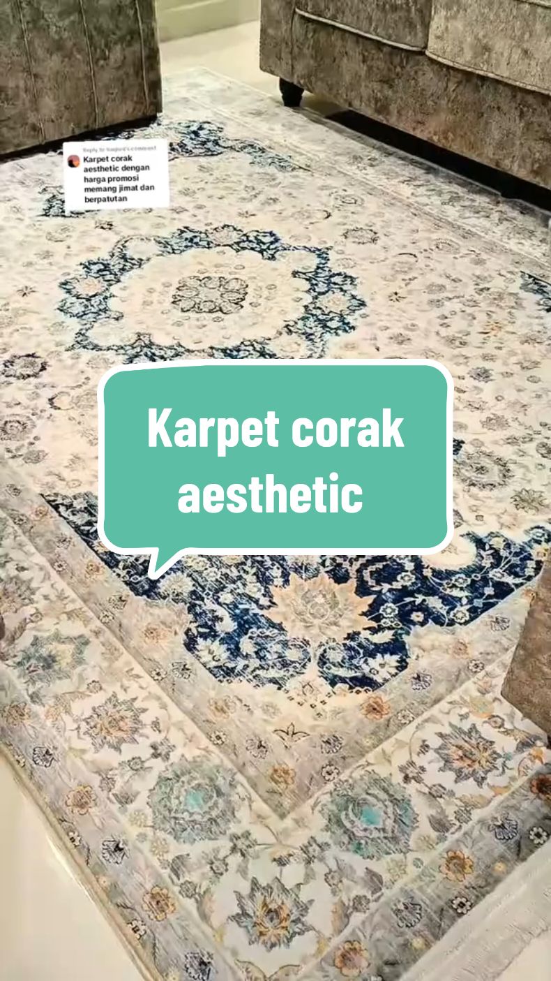 Replying to @haqiwa Karpet corak aesthetic dengan harga promosi bawah RM65 serious lawa sangatt aihhh! #karpet #karpetviral #karpetaesthetic #karpetmurah 