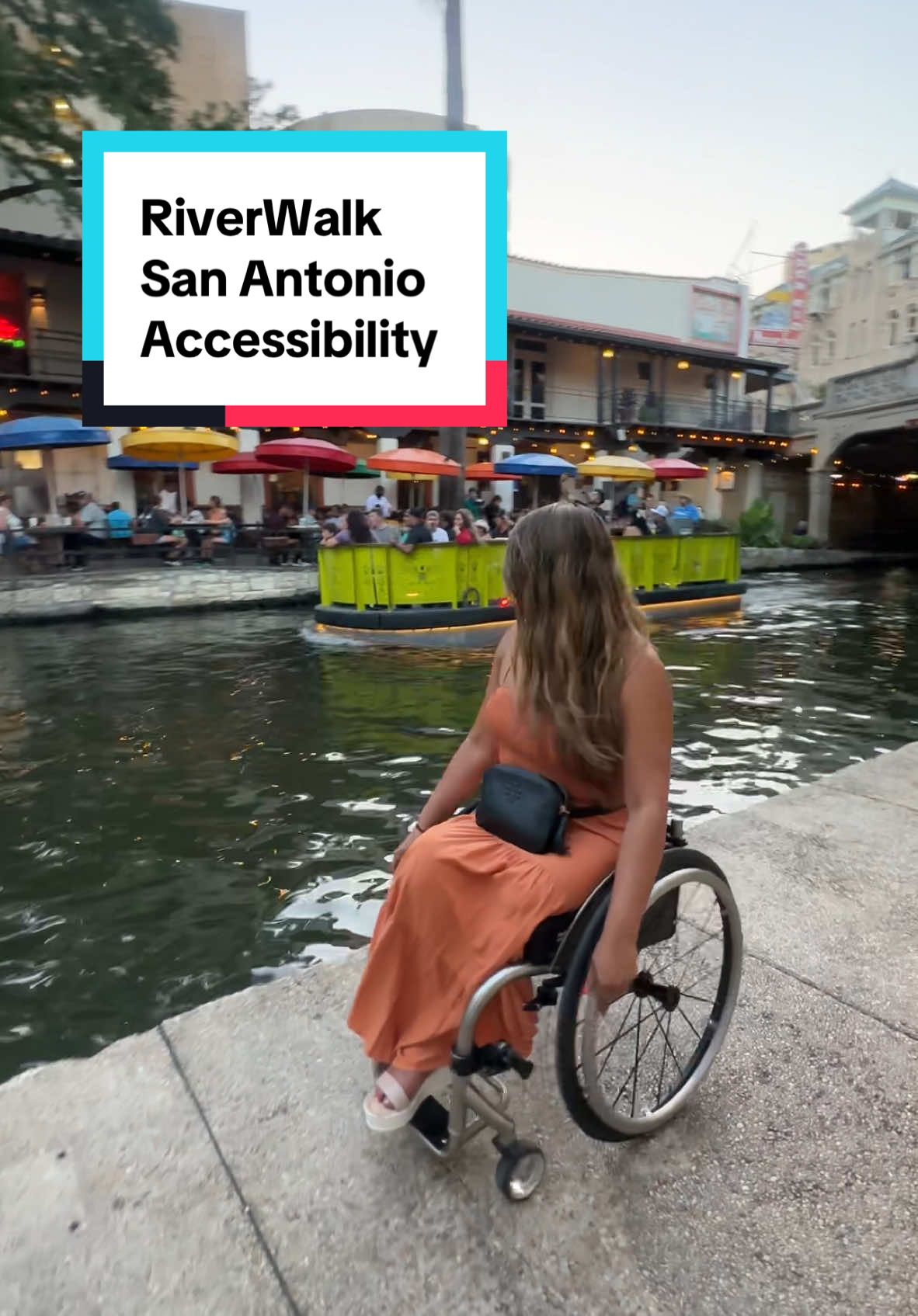 The Riverwalk in San Antonio is an accessible destination. Casa Rio restaurant is wheelchair accessible with an accessible toilet. The River boats are also wheelchair accessible. #tiktokpartner #accessibledestination #disabledtraveler #riverwalk 