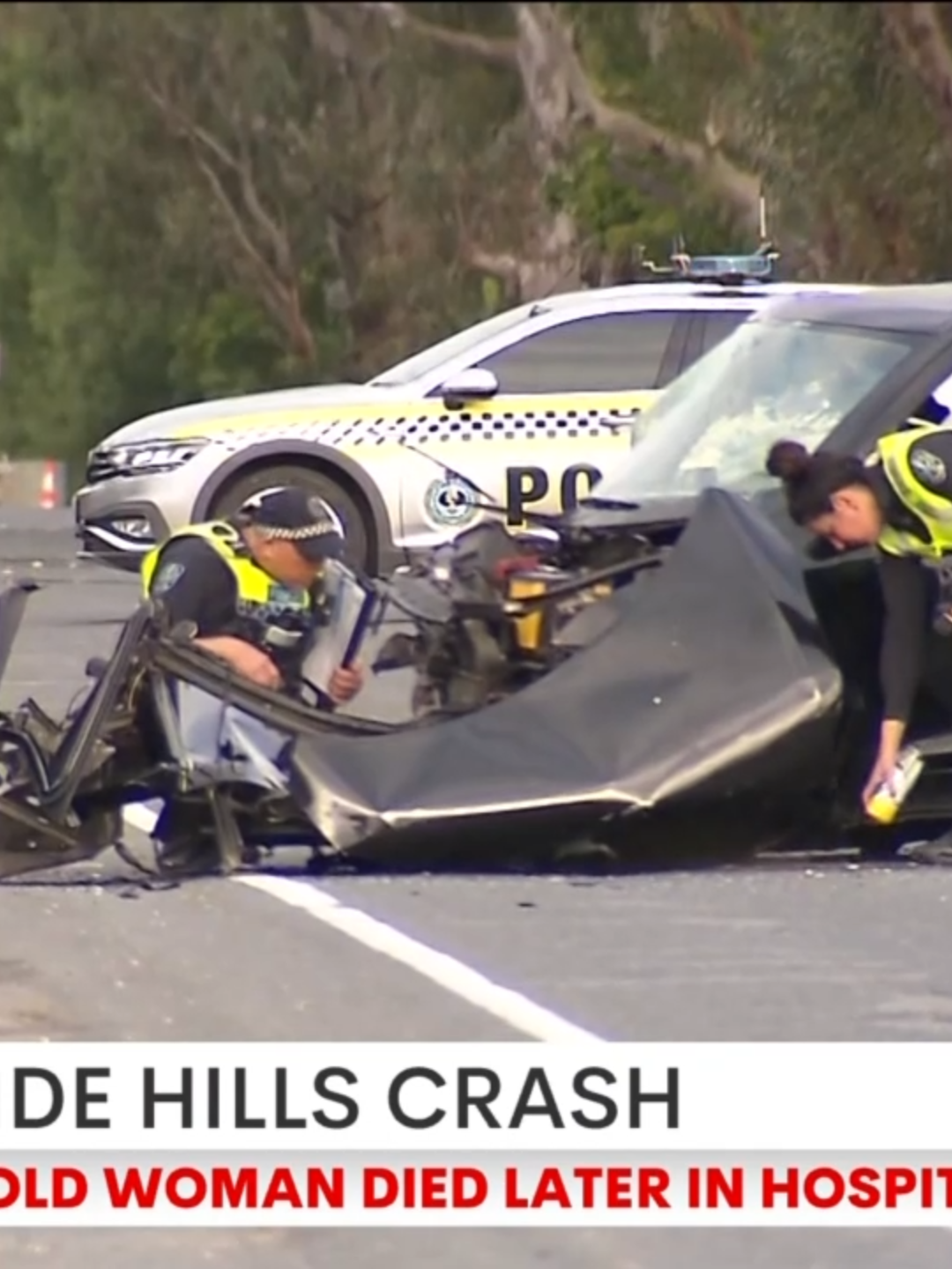 A woman has died following a two-car crash at Meadows. #7NEWS