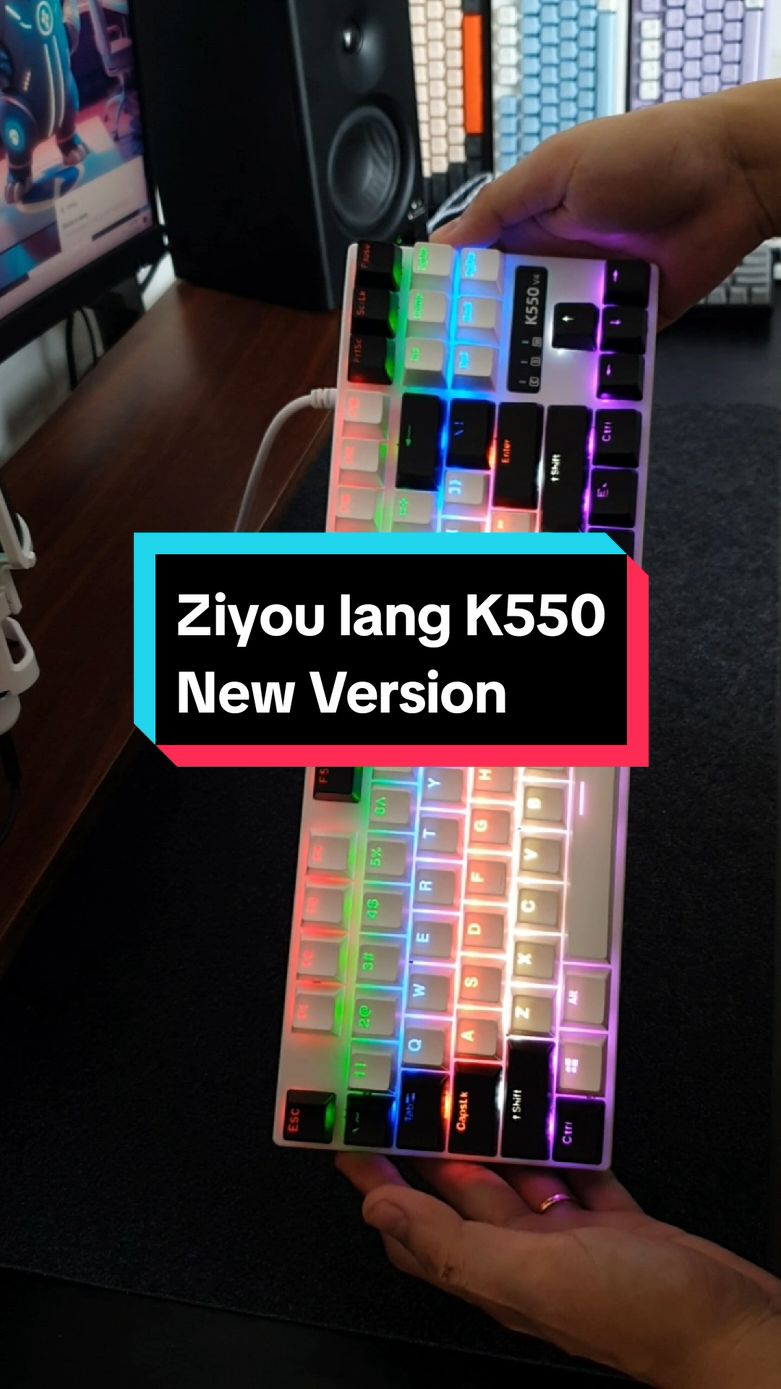 Bàn phím cơ giá rẻ Ziyou lang K550 V4 Red Switch -TKL 87 phím - Hotswap - Led Rainbow #banphimco #banphimcogiare #k550 #keyboardgaming #keyboard #gamingkeyboard #tiktoktech #buffalotech #CapCut 