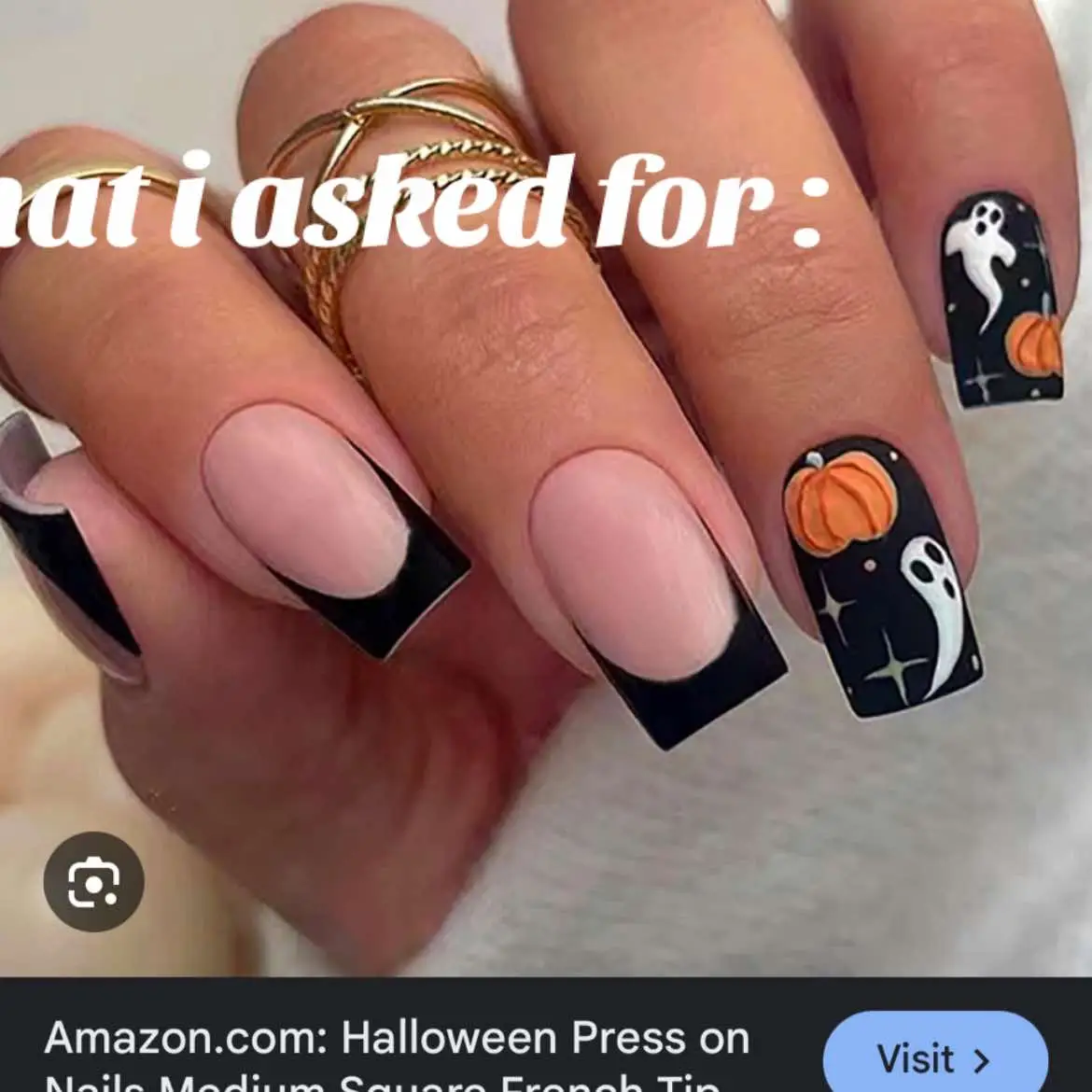 i just loveee the little ghosts🥺🥺  also dont mind my extremely short pinky lol  #nails #spookynails 