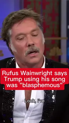 “For him to use it was blasphemous” Rufus Wainwright on Trump using his cover of “Hallelujah” at an event. #news #msnbc 
