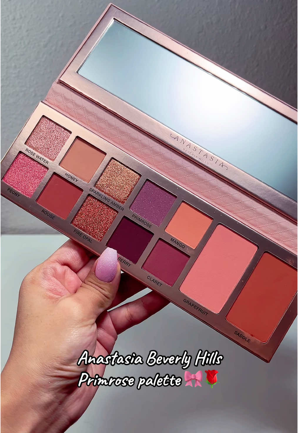 Such dreamy palette🎀🌹 #anastasiabeverlyhills  #ttsbeautybesties #abhbrandday #ttsbeautybesties #falldealsforyou #glitzglamghouls #tiktokshopblackfriday #tiktokshopholidaydeals #primrosepalette #primroseeyeshadowpalette #abhprimrosepalette #eyeshadowpalette #roses @Anastasia Beverly Hills 