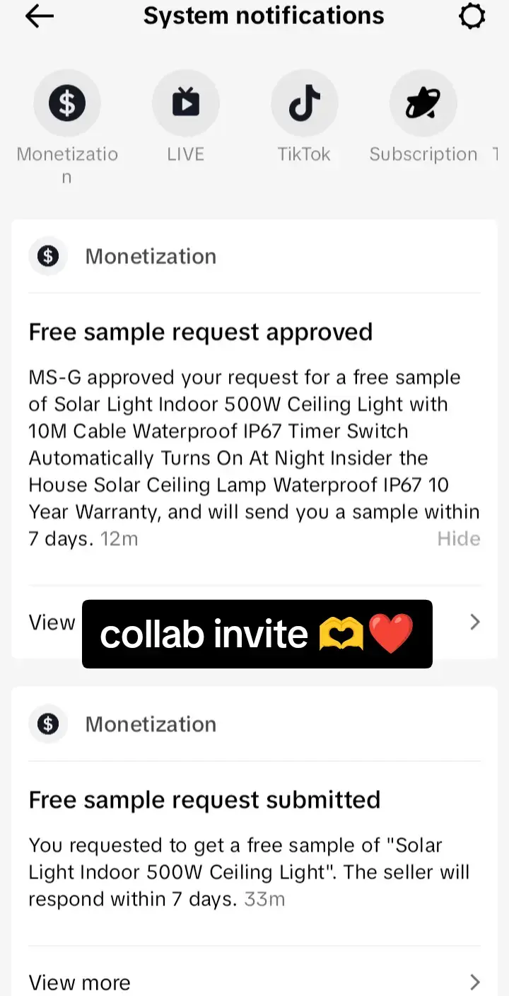 1st time ma approved sa collab invite,thank you sa tiwala po😇🫰 #freesampleapproved #collaboration #freesamplestiktokshop #legitaffiliate #fyp 