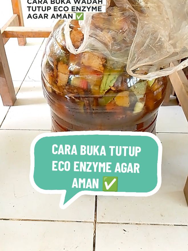 Cara buka wadah ECO ENZYME agar aman tanpa ledakan #poc #pupuk 