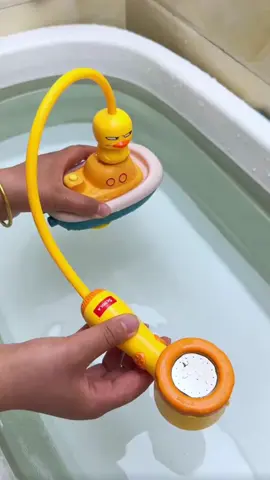 Baby Bath Toys Yellow Duck Shower Toy Children's Water Playing Electric Duckling Shower Cartoon Water Spraying #foryou 