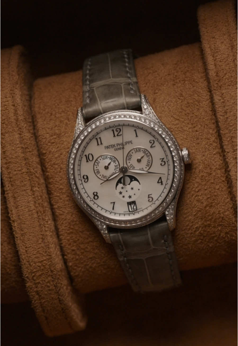 The Patek Philippe 4948G showcases the celebrated Annual Calendar complication,  A patented innovation that has played a key role in the creation of many of the brand’s most iconic timepieces since its introduction in 1996. Available for £35,000 #patekphilippe #patek #gold #diamonds #luxury #watch #horology #timepiece #watchesofinstagram 