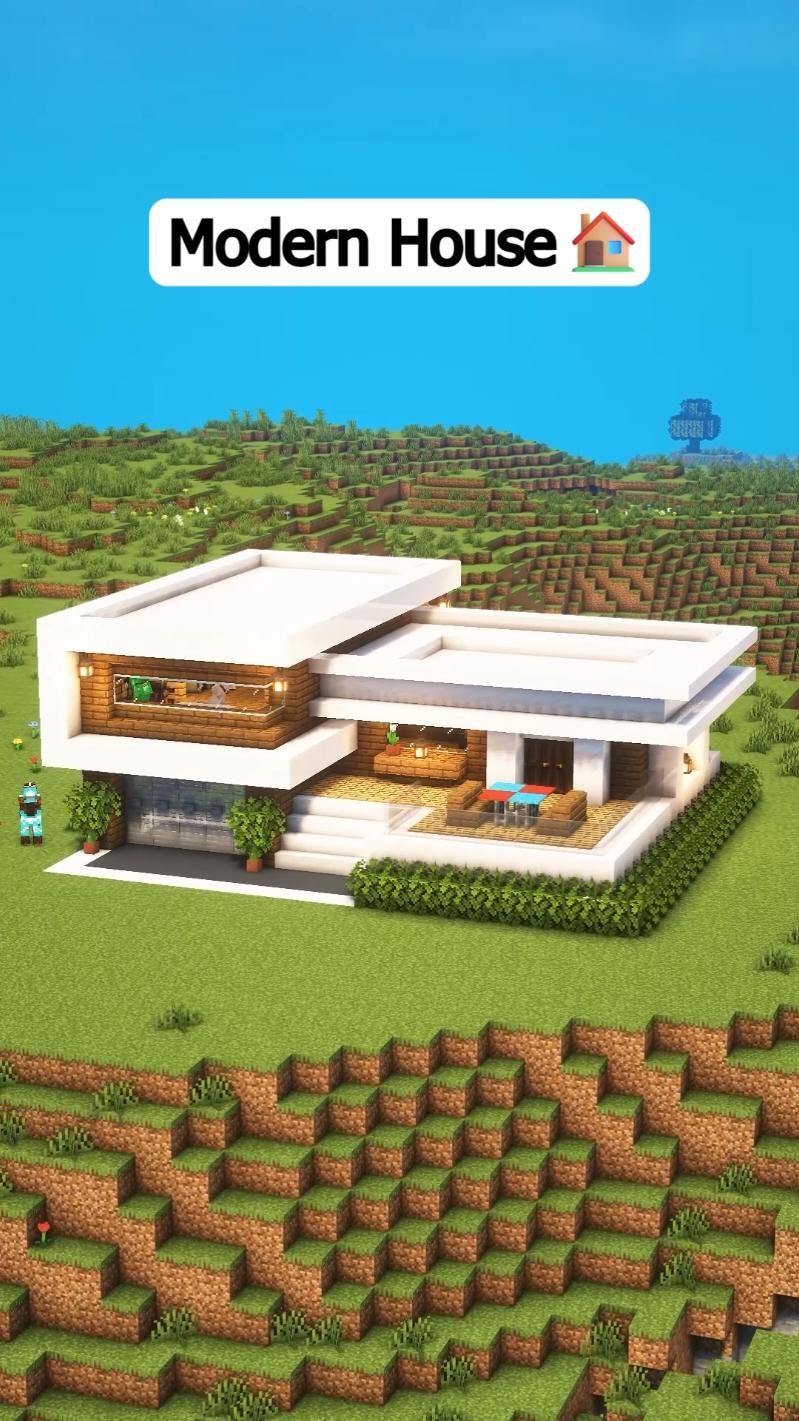 Easy Modern House 🏡 #Minecraft 