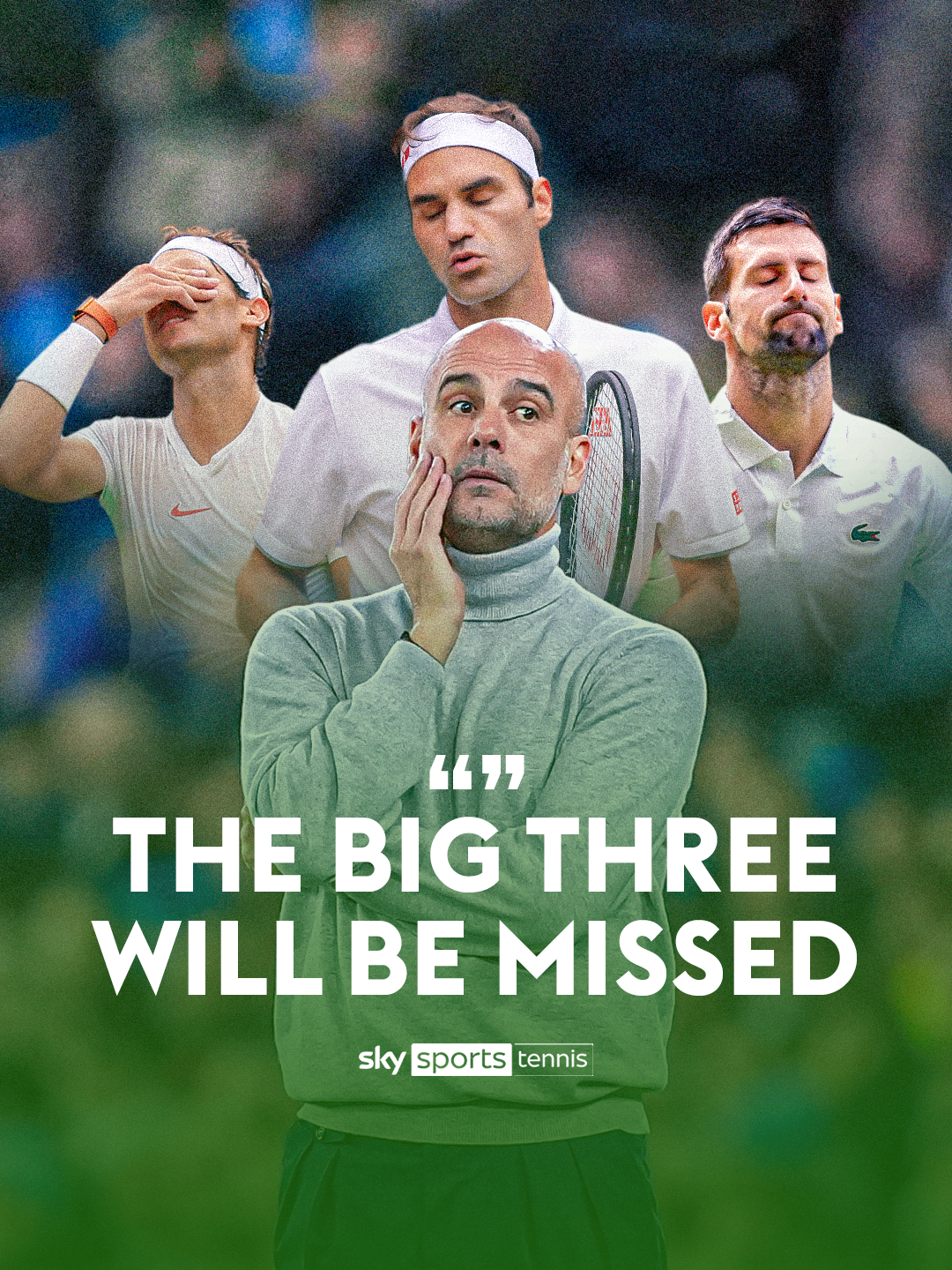 Pep Guardiola reflects on tennis' big three following Rafa Nadal's retirement, and the characteristics he looks to learn from for his own career 🎾👏  #footballtiktok #bigthree #skysports #skysportsnews