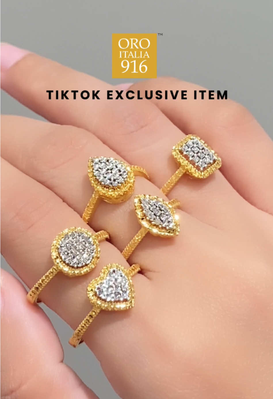 Discover this coveted collection of Oro Italia 916 rings that are making waves! From now until 25 October, 2024, take advantage of our Exclusive Items available only on the HABIB TikTok Shop, and elevate your style with us! #HABIB #HABIBJewels #TheGiftOfHappiness #Emas916 #EmasHABIB #Cincin916 #CincinEmas #TiktokSale 