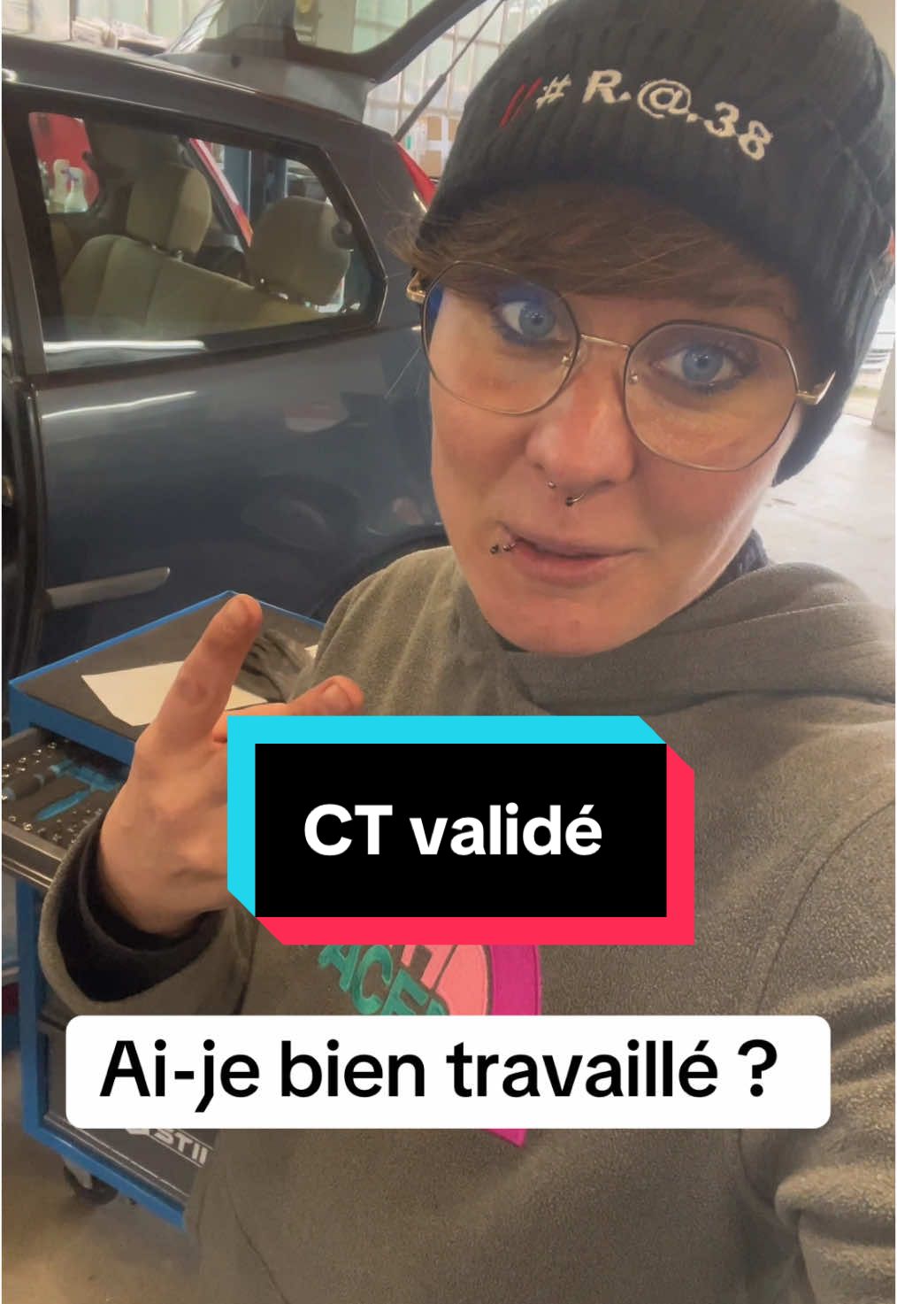 Apres avoir remis en état mon monstre des routes il est temps d’aller au contrôle technique #punto #reparation #fusee #garage #girlpower #controletechnique #partage #pourtoi 