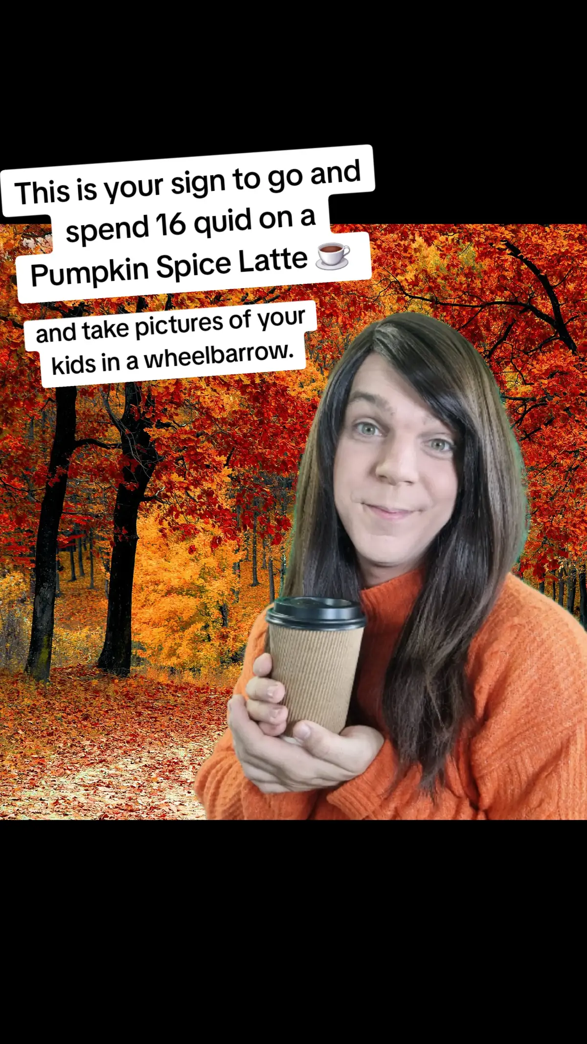 Tis the season... to spend 16 quid on a pumpkin spice latte, and take pictures of your kids in a wheelbarrow. #mum #autumn 🍂🍁