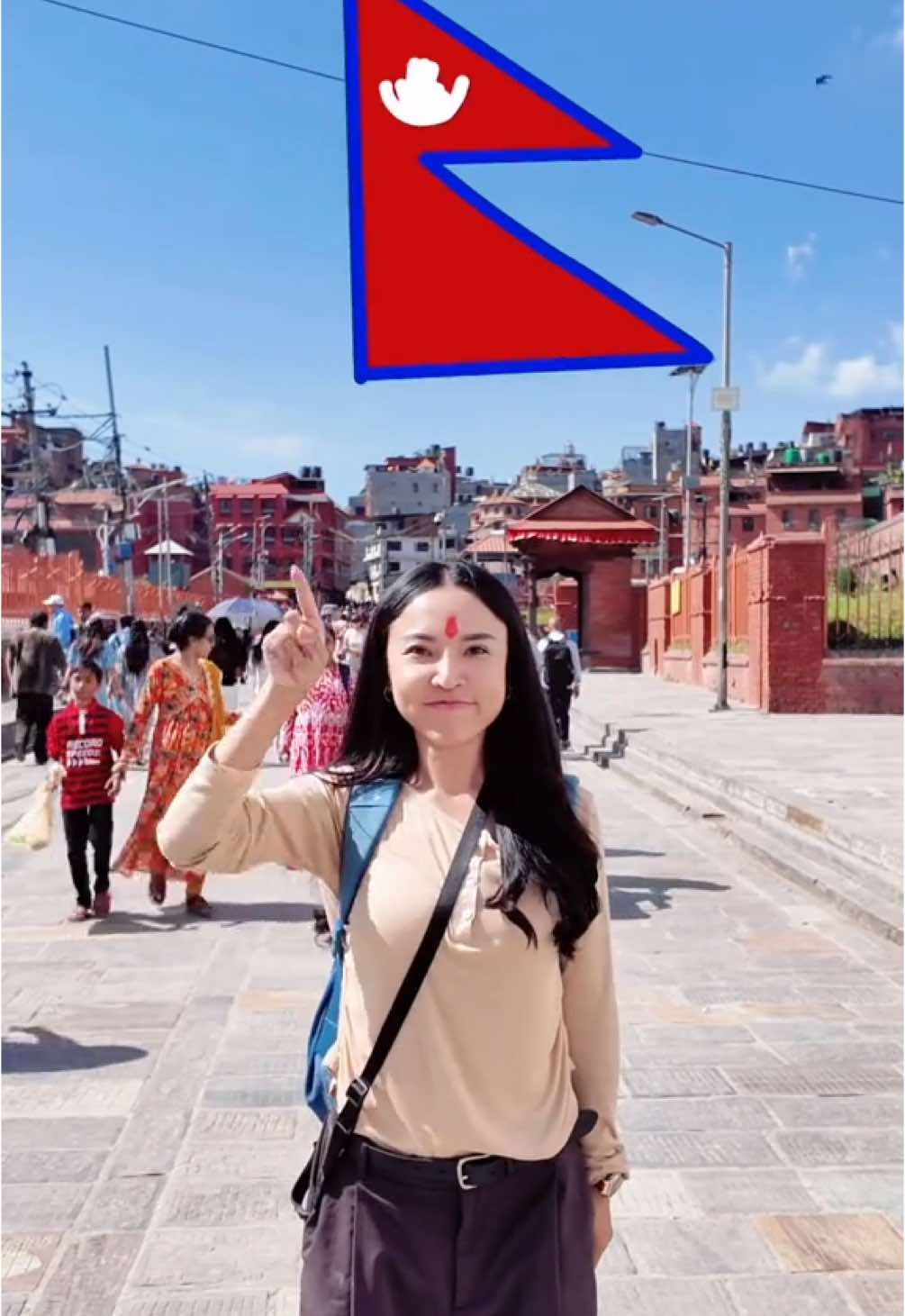 Namaste🇳🇵ให้ทายธงนี้ พี่เอวาอยู่ประเทศอะไร⁉️#flagtrend #Nepal #Thailand 