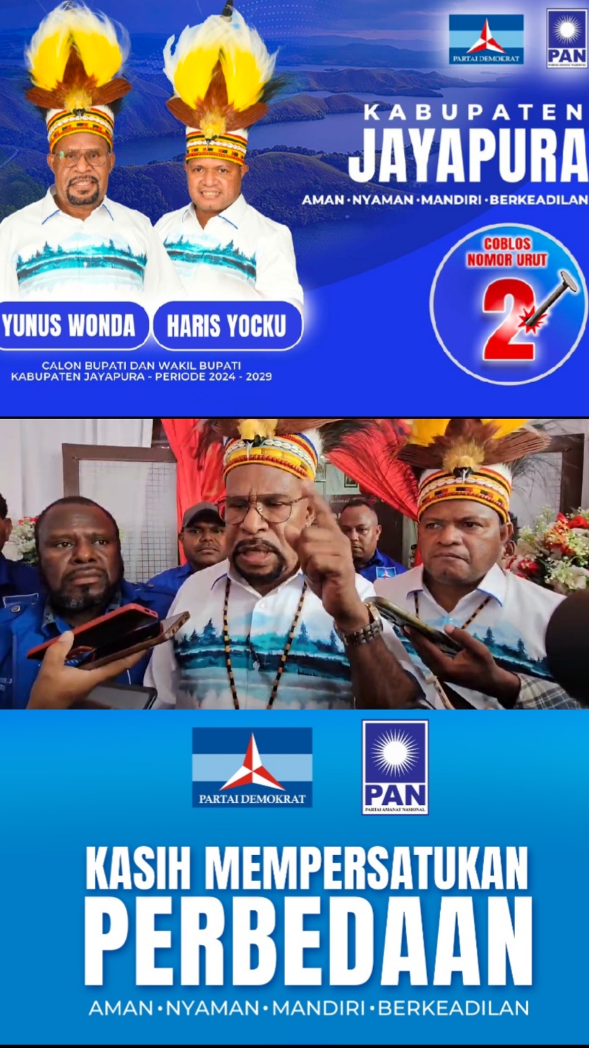 For Kabupaten Jayapura No.2 . #beranda #kabupatenjayapura #papua #pilkada2024 #kpu #yunuswonda #harisyocku #foryoupage #tiktokpapua #jayapura 