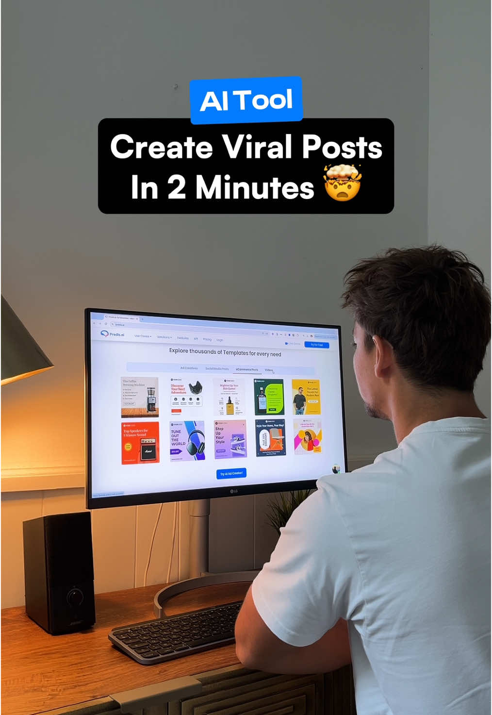 Create Viral Posts for Your Social Media In 2 Minutes 🤯 #designer #socialmedia #graphicdesign #design 