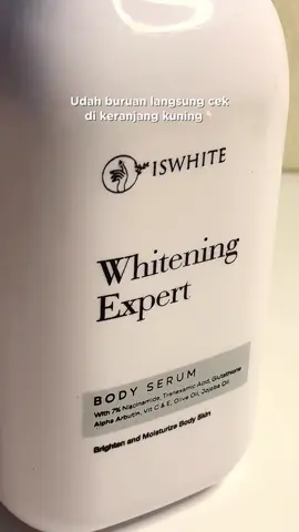 Banyak kandungan pencerahnya dalam 1 body serum ini loh. Jadi, jangan kaget ya sama hasilnya gimana🥺 Mencerahkan iya, lembabnya juga awet, meratakan warna kulit belang apalagii💗  #bodyserum #iswhite #iswhitebodyserum #bodyserumiswhite #kulitbelang #mencerahkan 