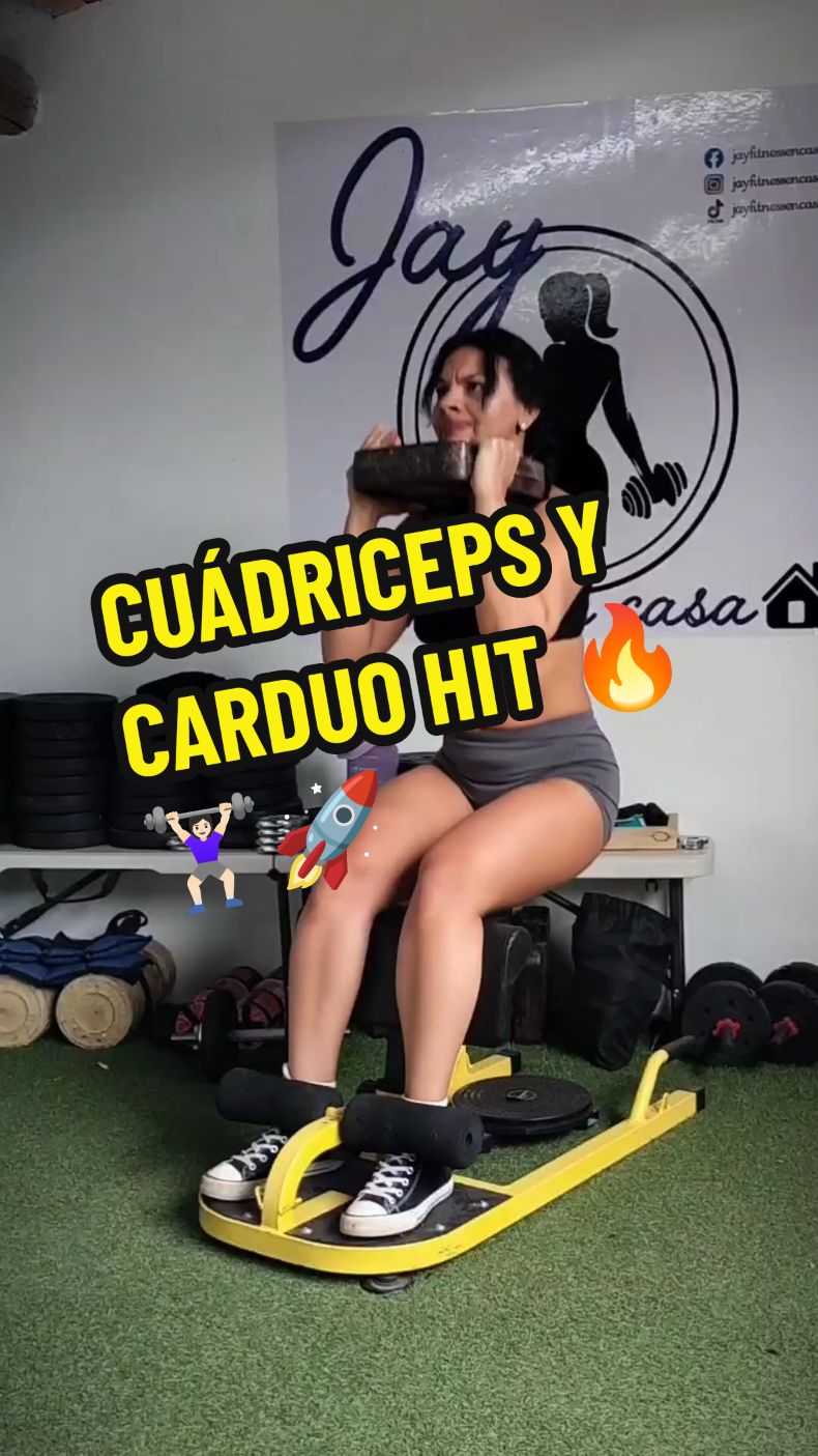 Cuádriceps y algo de cardio hit 🏋🏻‍♀️🚀🔥 #cuadriceps #Fitness #gym #wokout #piernas #masamuscular 