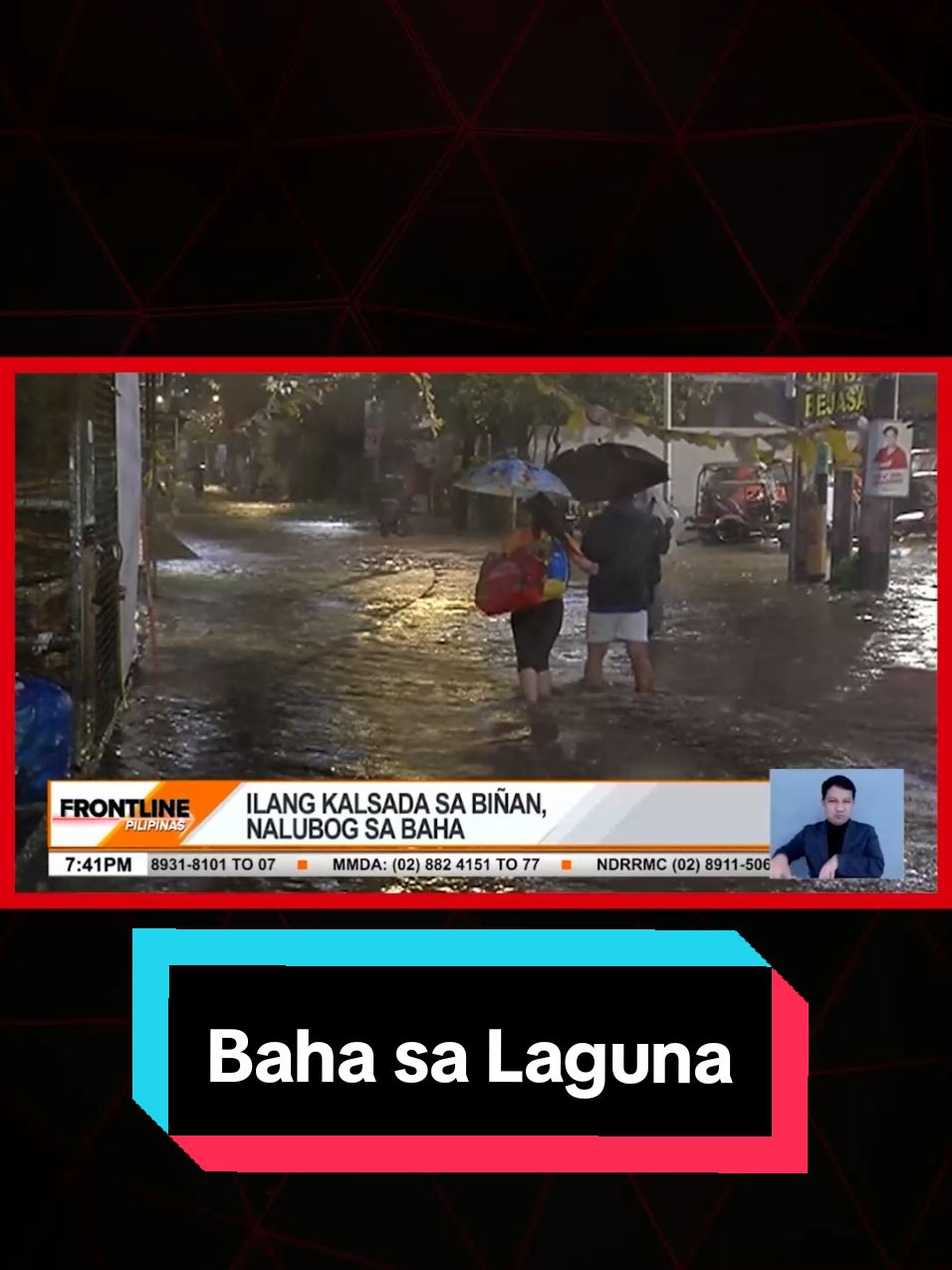 Lubog sa baha ang ilang kalsada sa Biñan, Laguna dahil sa pag-apaw ng ilog. #News5 #FrontlinePilipinas #NewsPH #BreakingNewsPH 