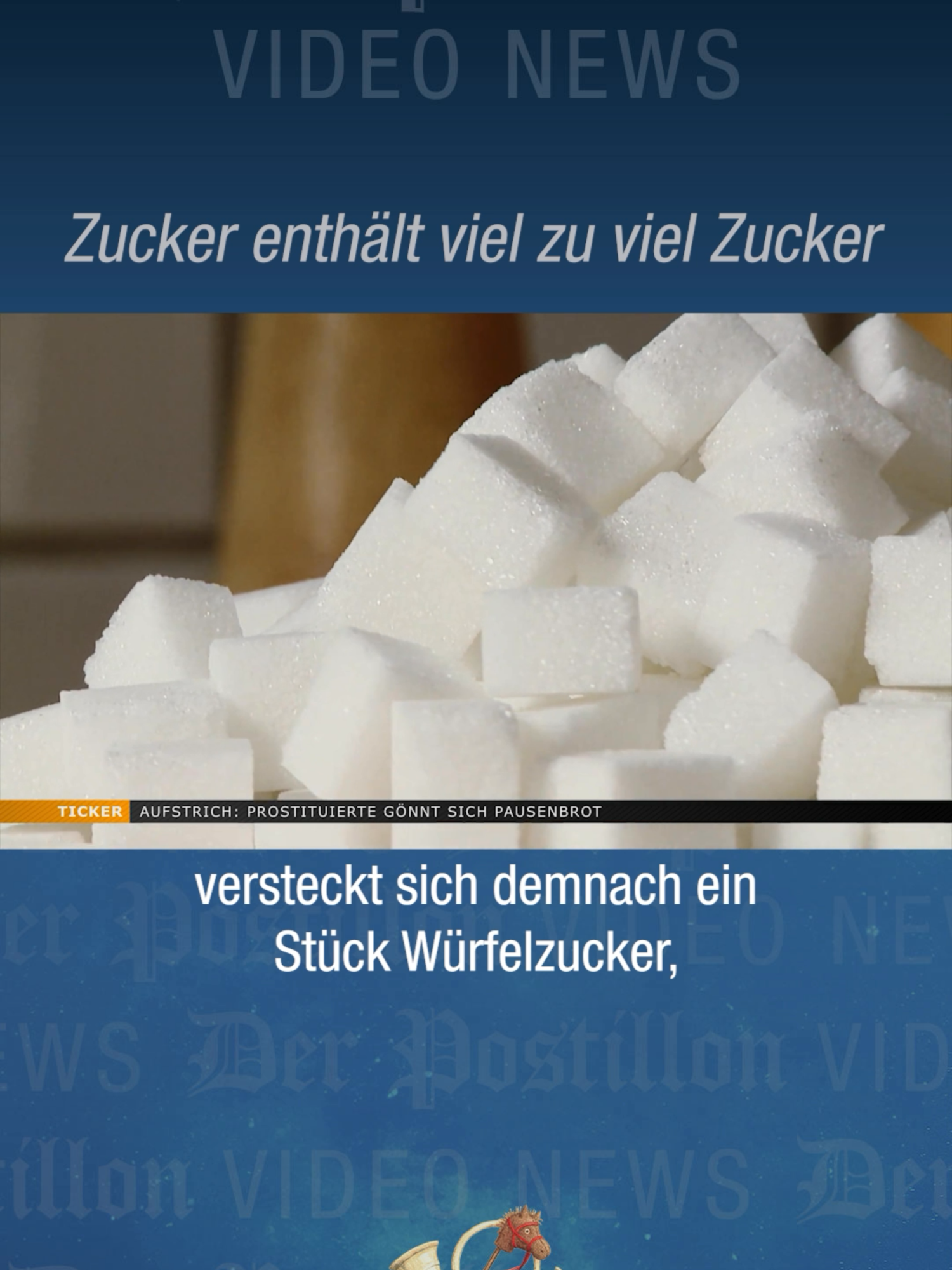 Vorsicht! Laut Verbraucherschützern ist in keinem anderen Lebensmittel so viel Zucker enthalten! #postillon#postillion#zucker #zusüss #zusüß