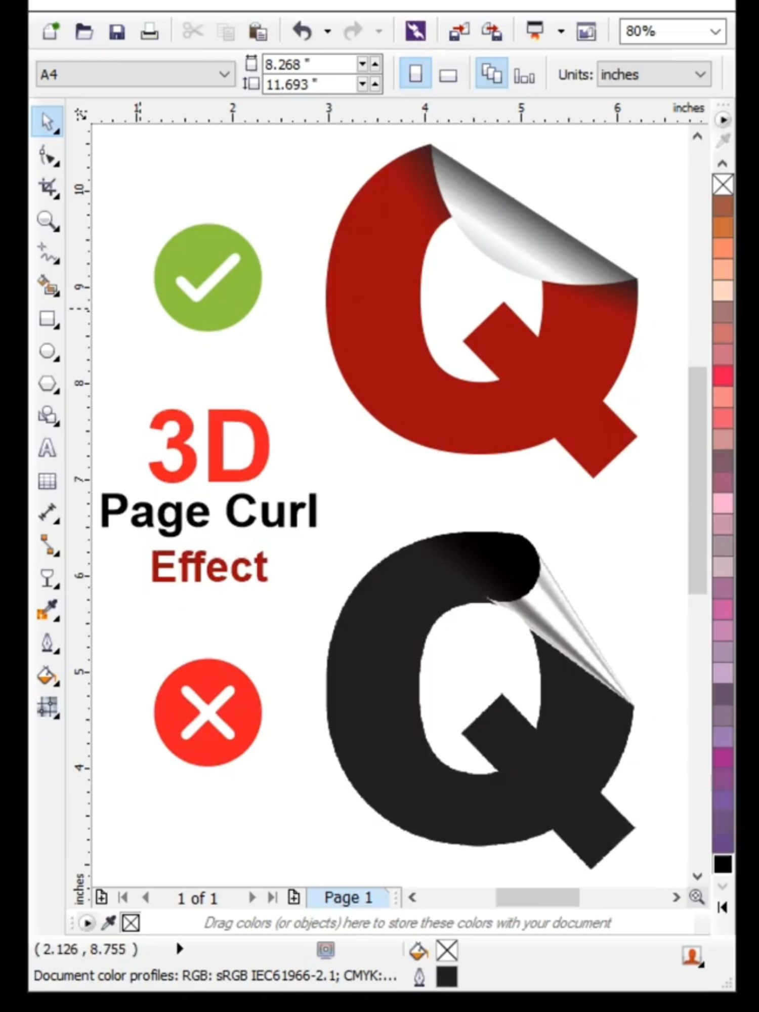 How to Make 3D Page Curl with Tricks in Coreldraw & Easy Method #page #3d #curl #effect #Q #letter #design #artis #creative #designer #foryou #foryoupage #fyp #trending #LearnOnTikTok #professional #viral #viralvideo #unfreezemyacount #growmyaccount @capcut @tiktok @coreldraw #tiktok #localbusiness #coreldraw #coreldraw_tutorial