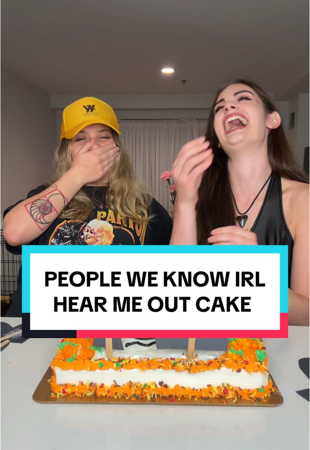 Hear me out cake with my fiancé BUT it’s people we know in real life💀 #pov #funny #comedy #skit #lgbtq #hearmeout @Claire Adcox 